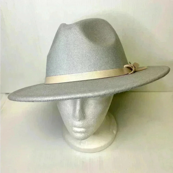 🩶Unbranded Beautiful Heather Gray Women’s Brimmed Hat/Fedora EUC 🩶 - Picture 4 of 14